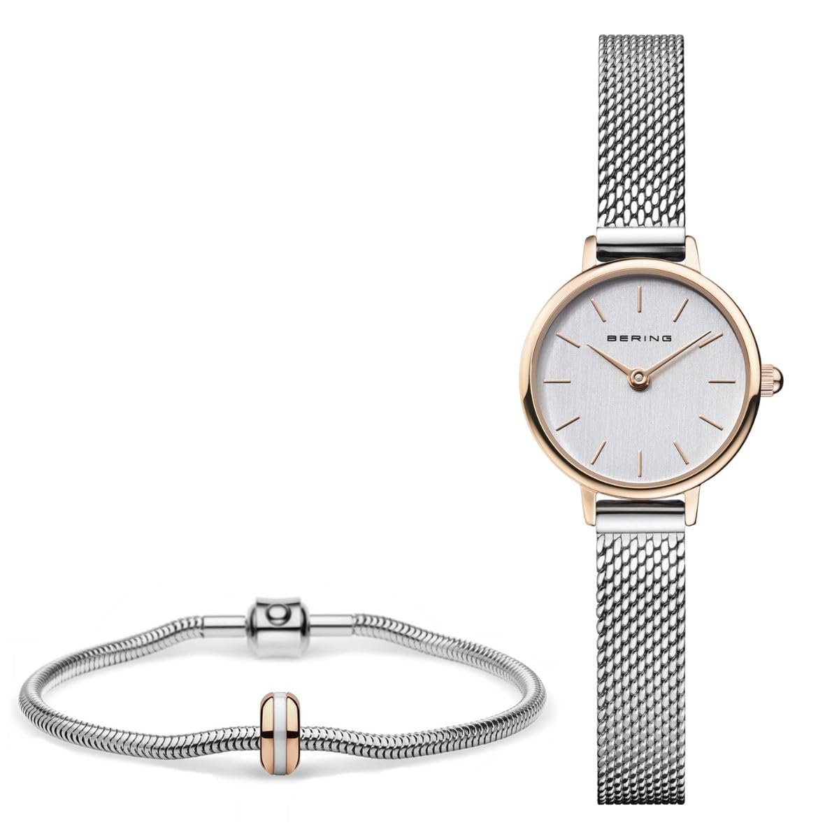 Женские часы Кварцевый BERING Classic Collection 11022-064 Розовый Браслет, фото №1