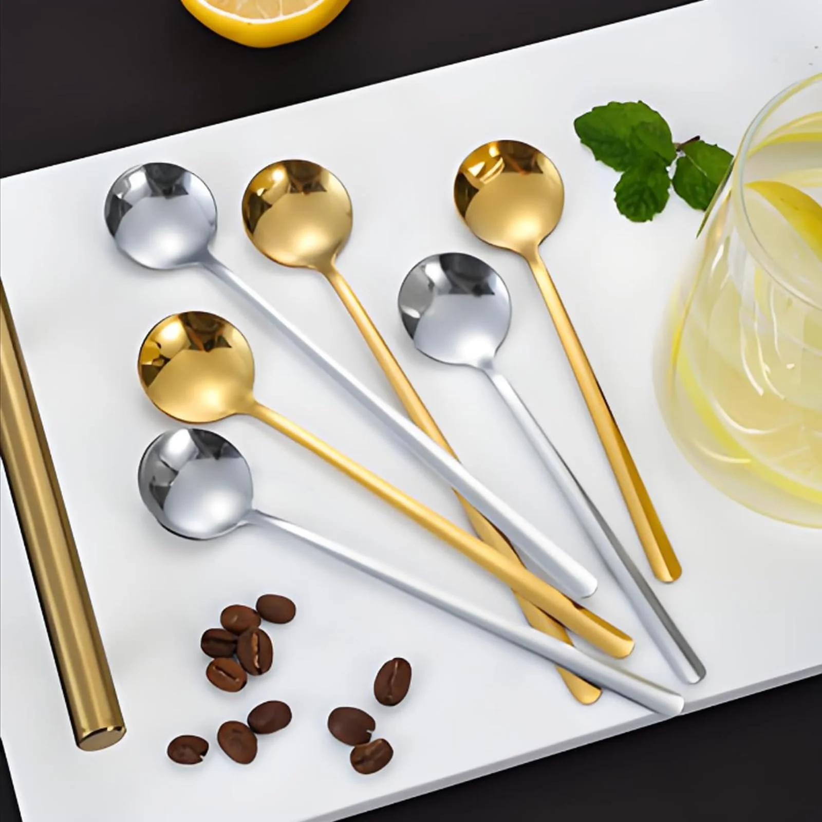 Ложка для латте Macchiato YIIFEEO Набір з 10 штук Нержавіюча сталь, фото №2