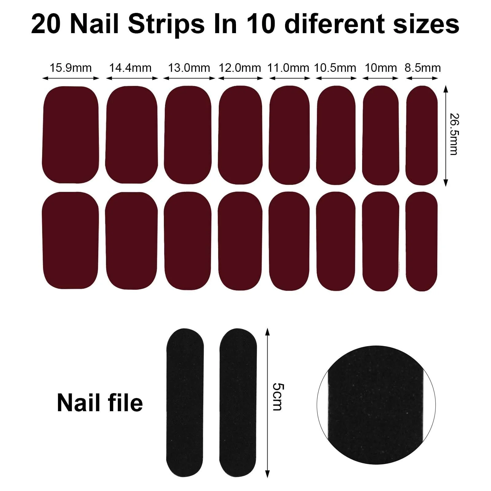 Наклейки для ногтей Nail Polish Strips 36 шт. Бордовый Самоклеящиеся гелевые полоски, фото №7 Наклейки для ногтей Nail Polish Strips 36 шт. Бордовый Самоклеящиеся гелевые полоски, фото №7