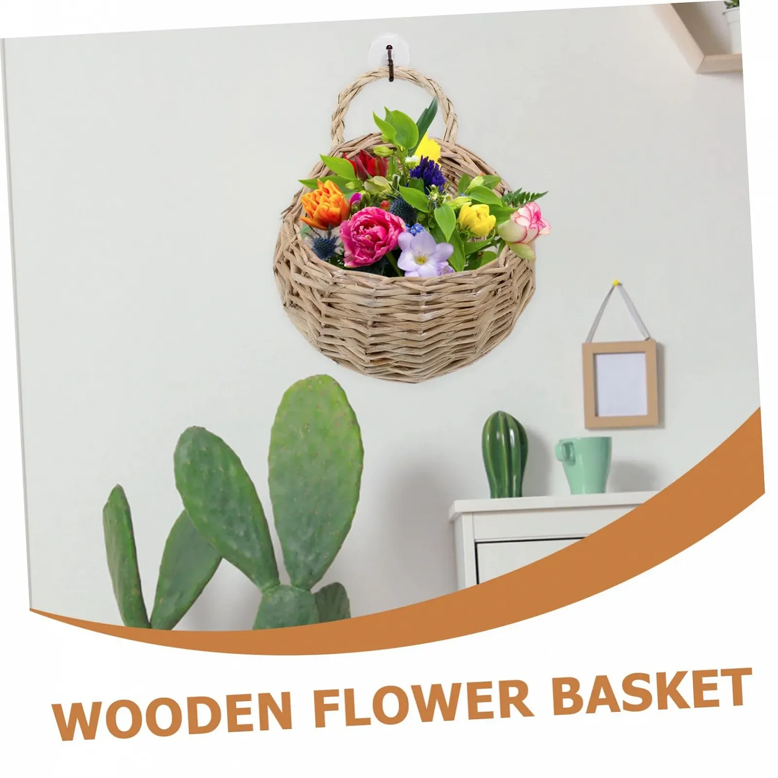 Підвісні кашпо VICASKY 2 шт. кошики рустикальні 18 см для вітальні та передпокою плетені, фото №4 Підвісні кашпо VICASKY 2 шт. кошики рустикальні 18 см для вітальні та передпокою плетені, фото №4