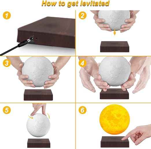 Лампа Vnemofey Плавающий Режим Луна 3 Цвета Галактика Плавающий Ночной Свет Реалистичный Дисплей Луны Магнитная Левитационная База, фото №5 Лампа Vnemofey Плавающий Режим Луна 3 Цвета Галактика Плавающий Ночной Свет Реалистичный Дисплей Луны Магнитная Левитационная База, фото №5