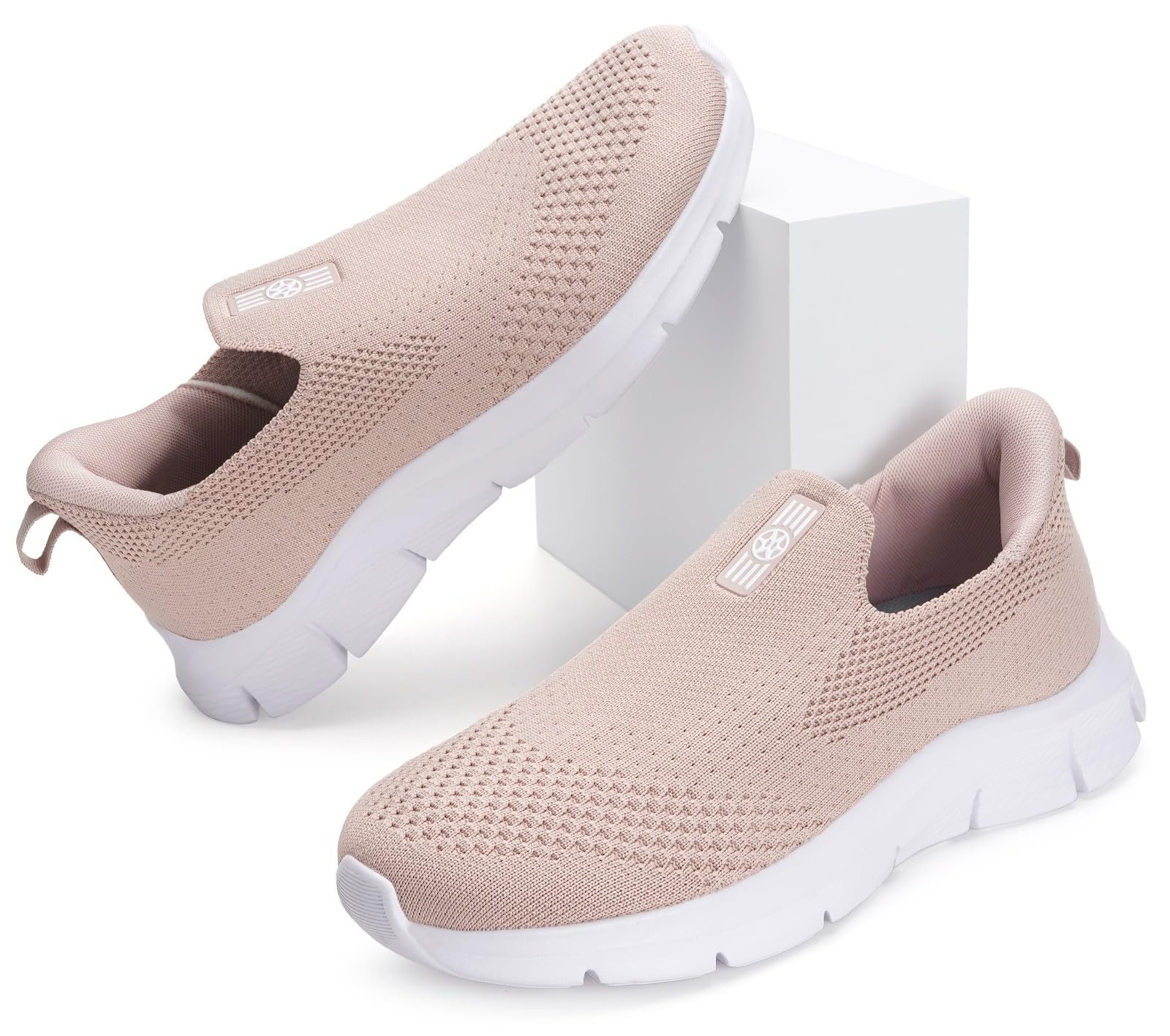 Кроссовки ZUSERIS Унисекс Трикотажные Слипоны Спортивная Обувь Уличная Обувь для Отдыха Пешие Прогулки Фитнес Без Шнурков Поддержка Свода Стопы 36-46, фото №6