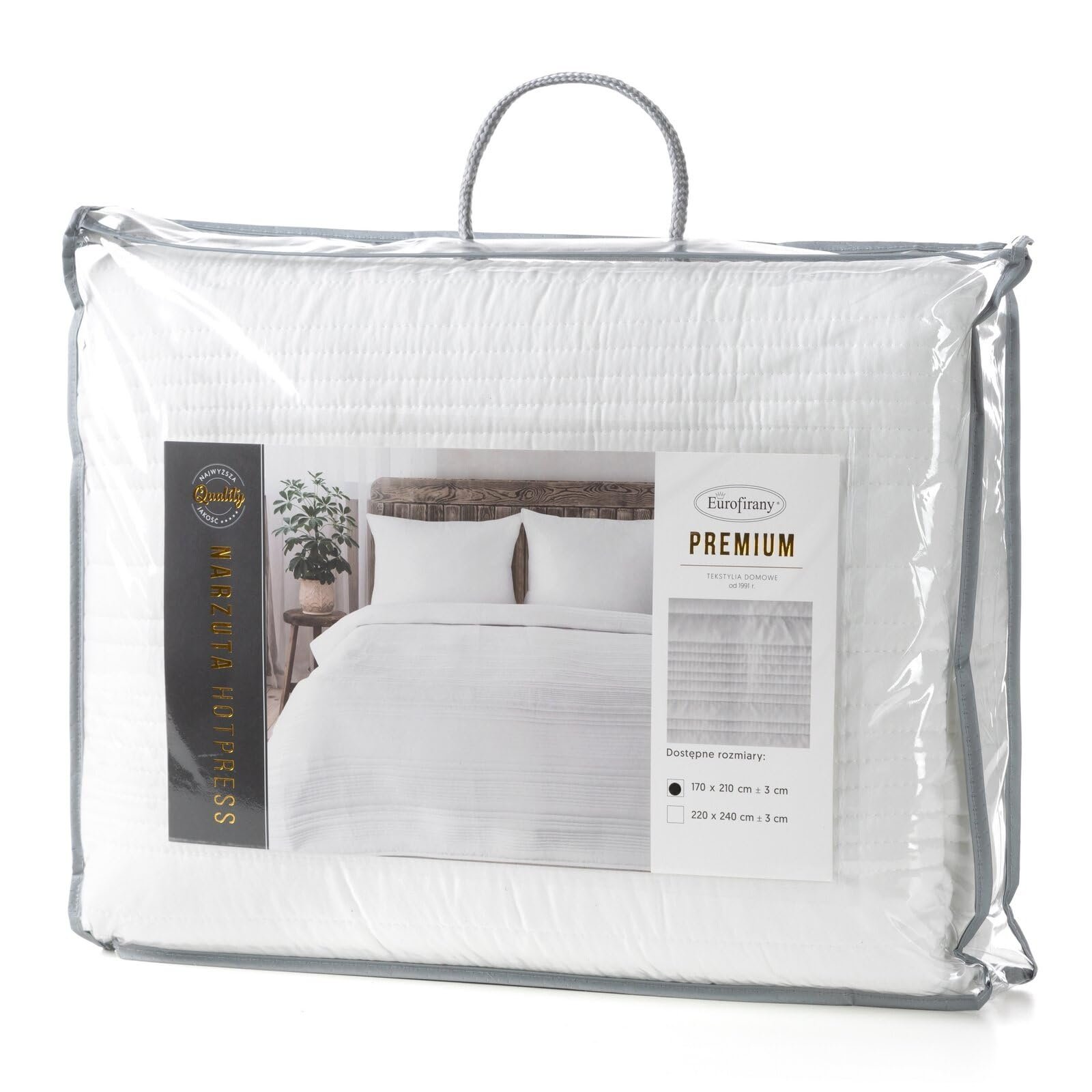 Покривало Eurofirany Оксамитове Tara з смужками Білий 220 x 240 см, фото №2 Покривало Eurofirany Оксамитове Tara з смужками Білий 220 x 240 см, фото №2