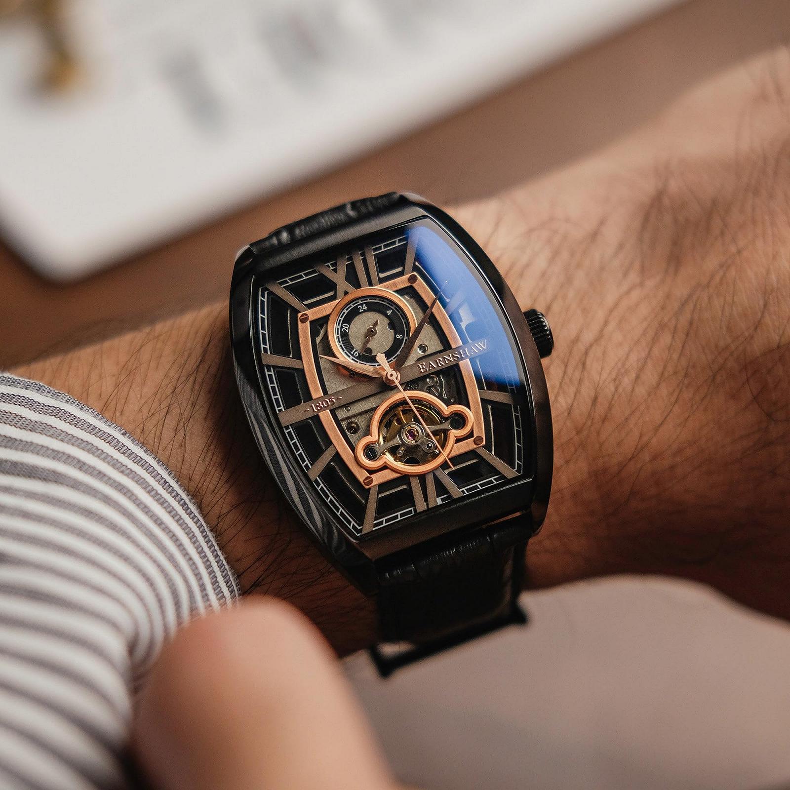 Часы Thomas Earnshaw Holborn Boulton 40 мм с автоматическим механическим механизмом и кожаным ремешком ES-8111, фото №4 Часы Thomas Earnshaw Holborn Boulton 40 мм с автоматическим механическим механизмом и кожаным ремешком ES-8111, фото №4