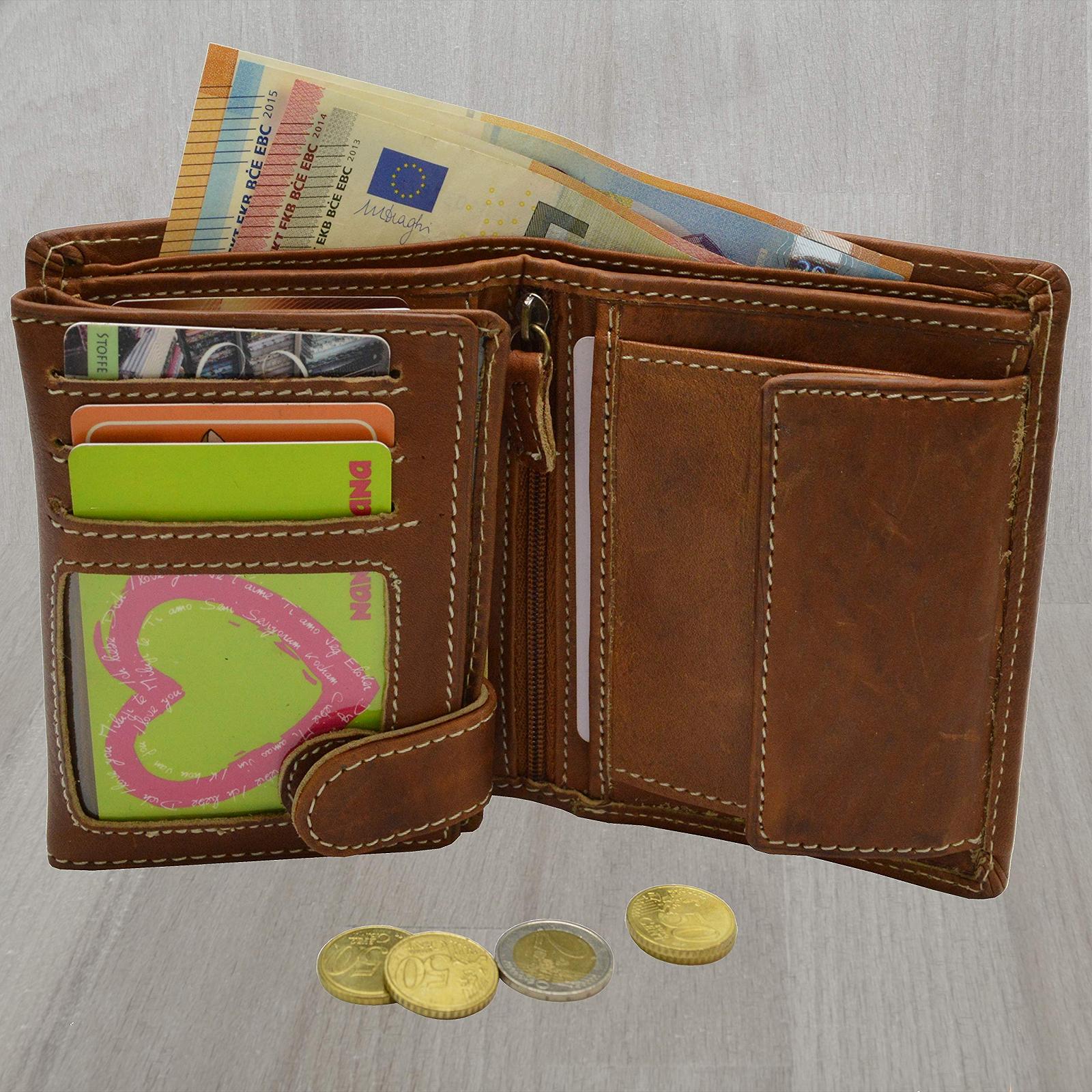 Кожаный кошелек с RFID защитой Flevado Brown, коричневый, Modern, фото №5