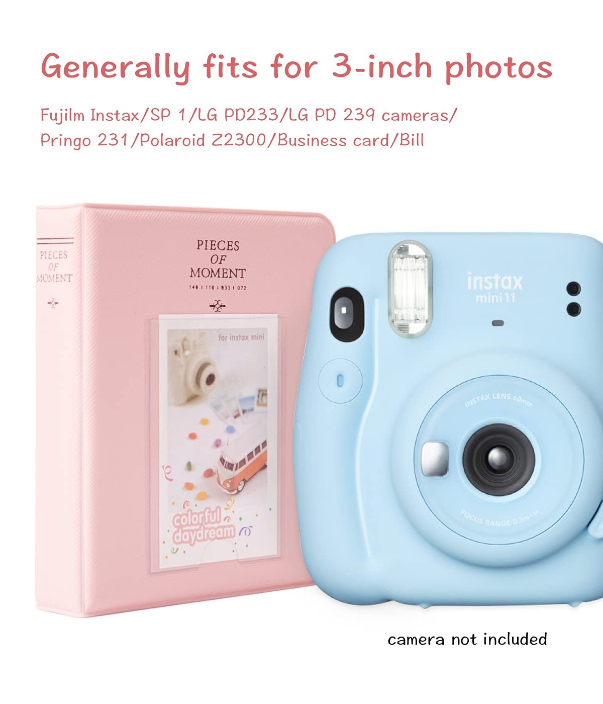 Набор фотоальбомов Goodsnetic 2 шт. 64 кармана для Fujifilm Instax Mini Розовый, фото №3