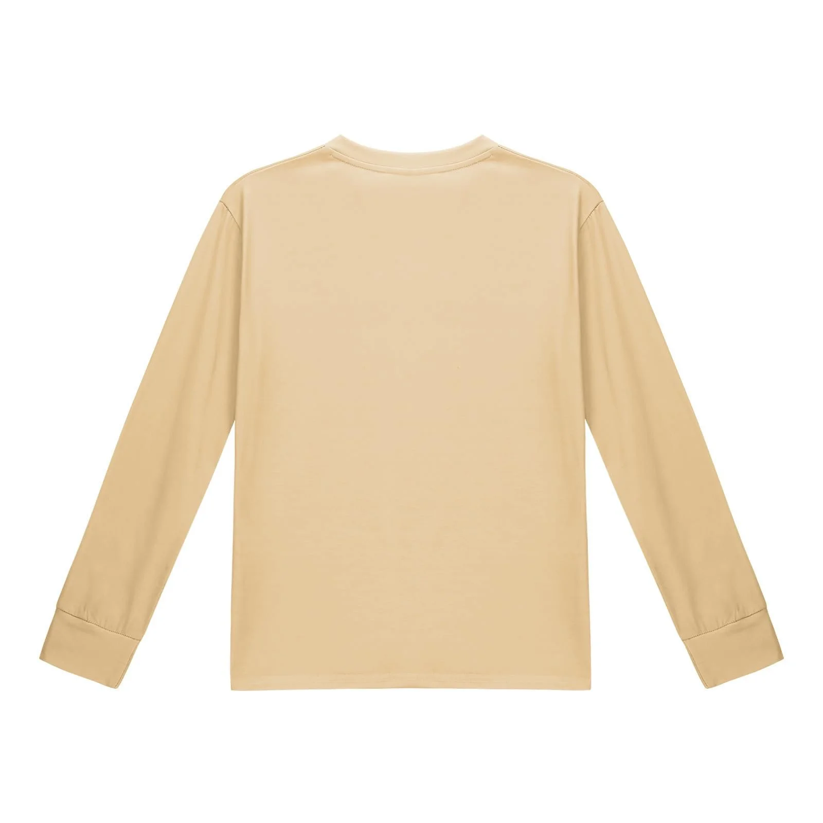 NZYIHAO Толстовка Базовая Удобная Весна Зима Круглый вырез Пуловер Однотонная Спортивная Модная С длинными рукавами для девочек 5-14 лет, фото №5