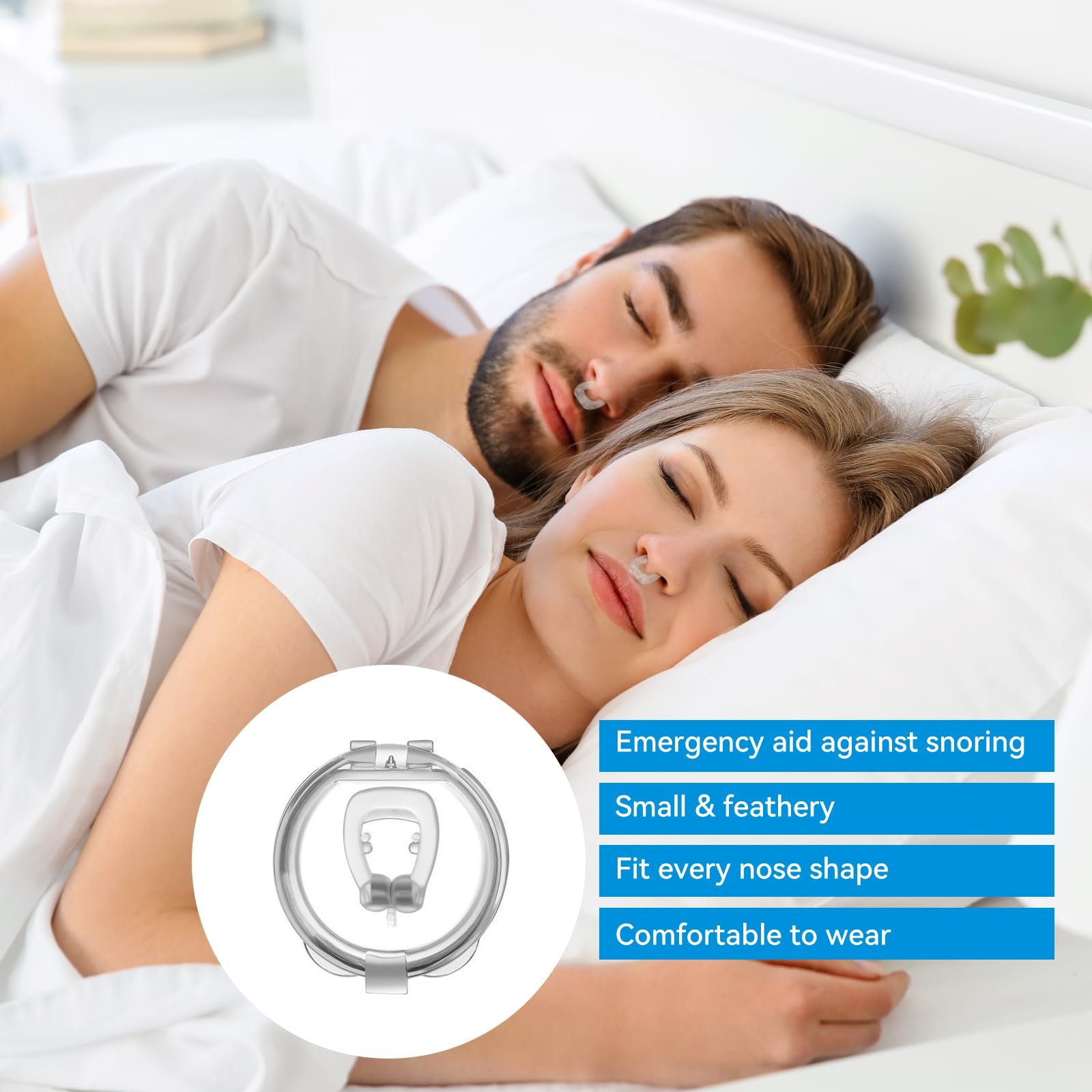 Набір із 6 стопорів від хропіння, роздільник для носа, фото №6 Набір із 6 стопорів від хропіння, роздільник для носа, фото №6