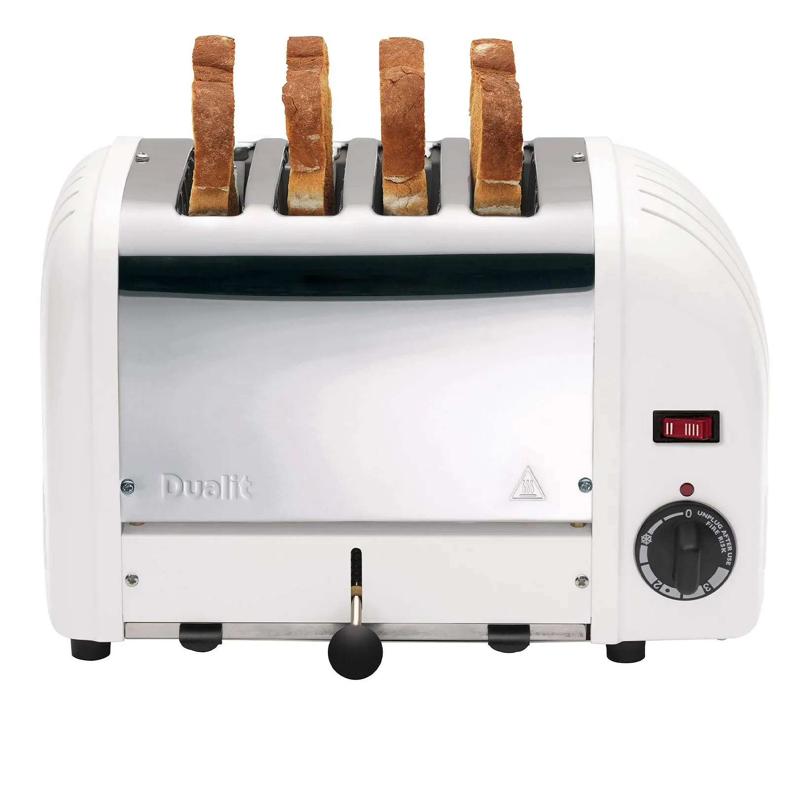 Тостер Dualit з нержавіючої сталі, на 4 скибочки, білий, фото №2 Тостер Dualit з нержавіючої сталі, на 4 скибочки, білий, фото №2