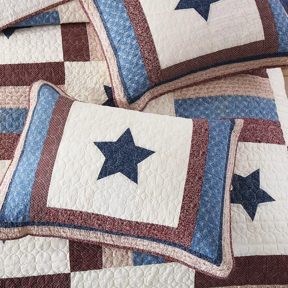 Покривало VISIMISI Бавовняне покривало на ліжко 240 x 260 см, Набір з 3 предметів: Покривало з 2 наволочками, фото №5