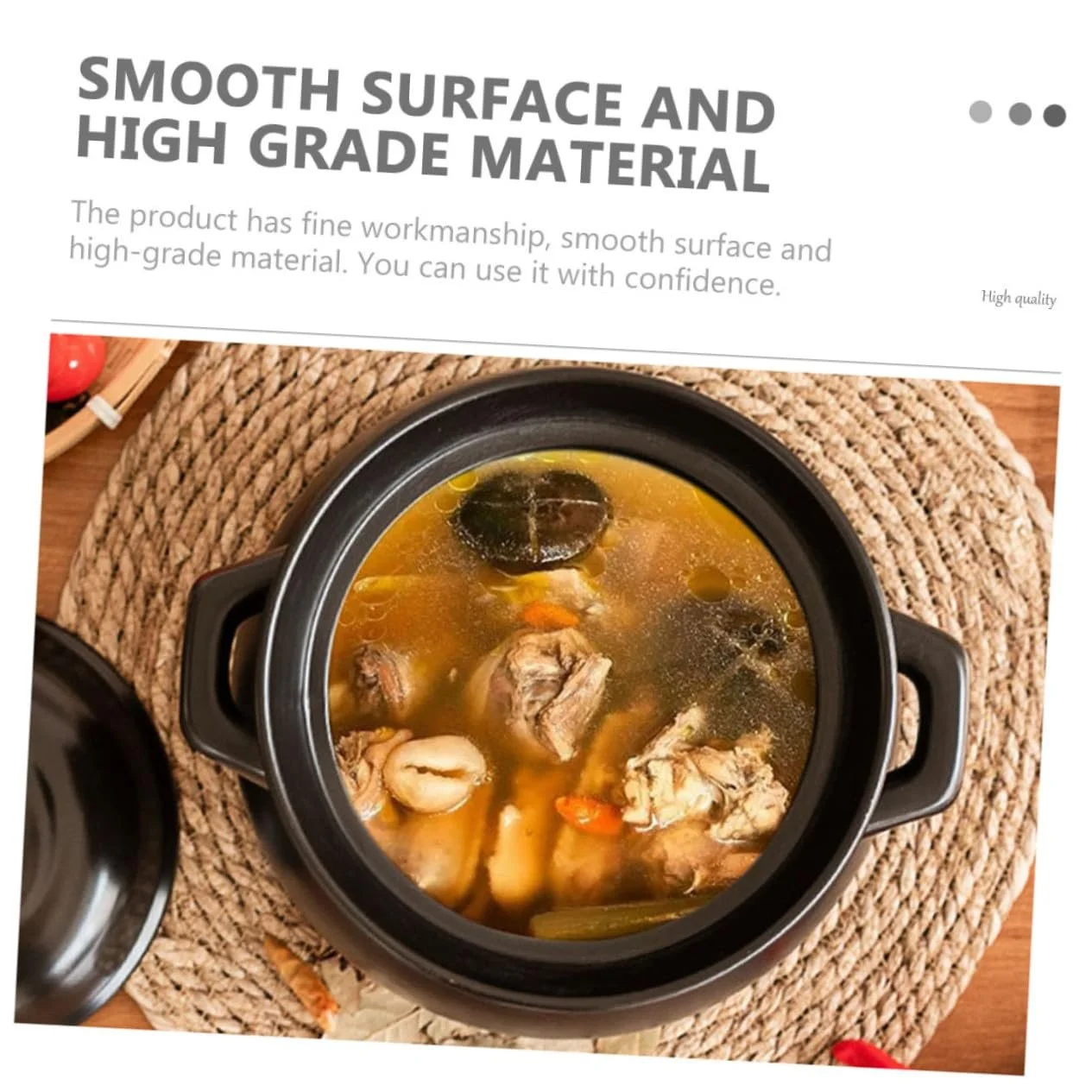 Горшок VALICLUD для риса керамический с крышкой жаропрочный для газовой плиты, фото №8