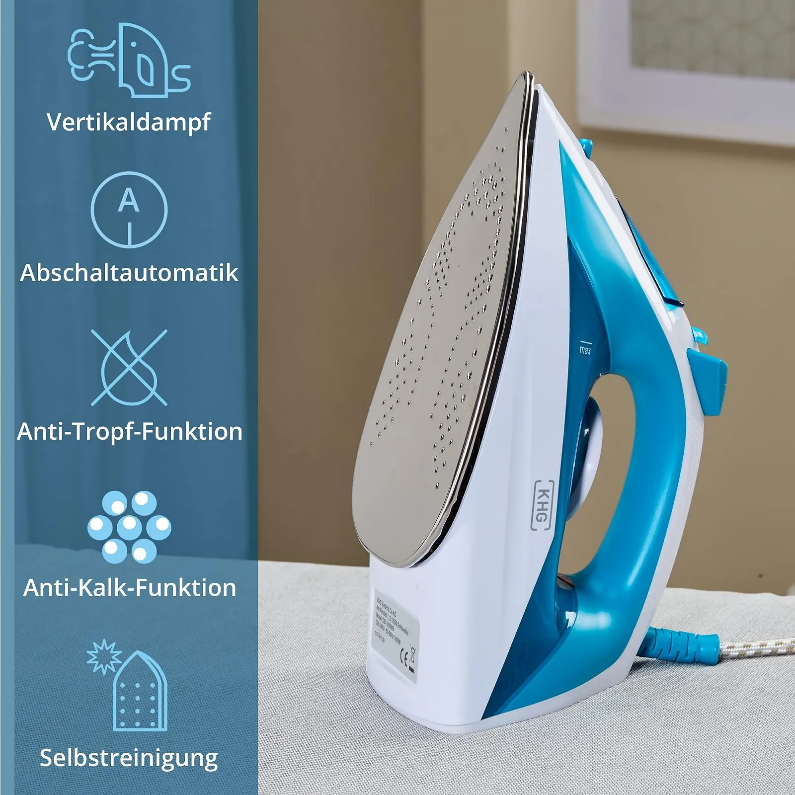 Парова праска KHG DB-1600WB 1600 Вт 200 мл, фото №2