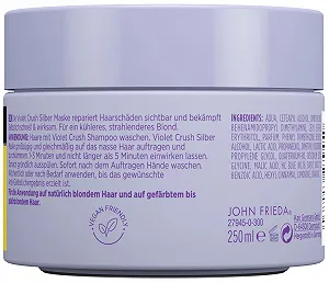 Маска для білявого волосся John Frieda Violet Crush Silver 250 мл synthetic.ua - Фото 1