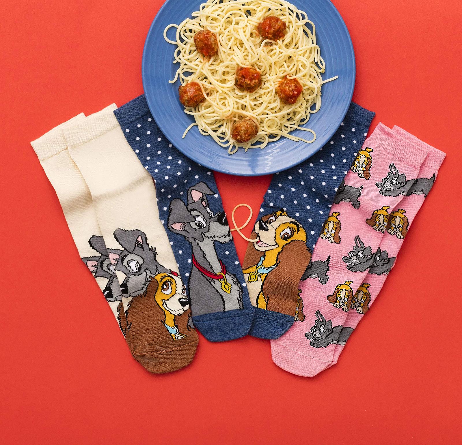 Носки Disney The Lady and the Tramp Хлопковые Женские Набор из 3 пар, фото №2