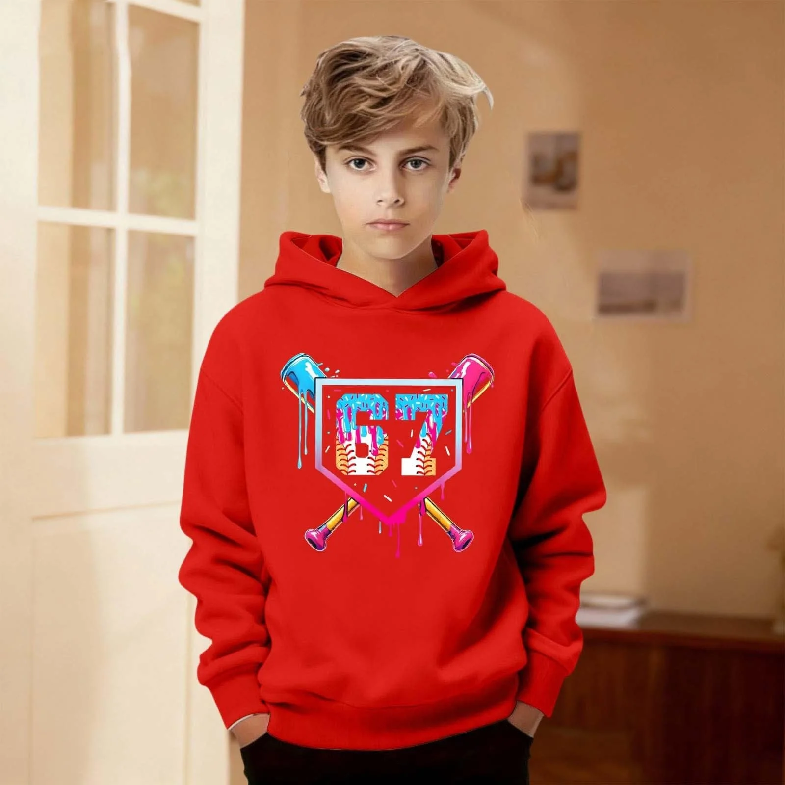 67-Drucke Свитшот, Пуловер для девочек и мальчиков Essentials, Подросток 134 Худи, Свитеры, Зимний 152 Джемпер 158 Пуловер Детская одежда 140, фото №4