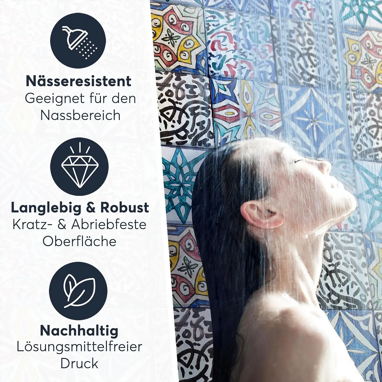 Наклейки на плитку creatisto Africa Mosaic Мозаїка Самоклейні 15 x 15 см 9 шт., фото №5