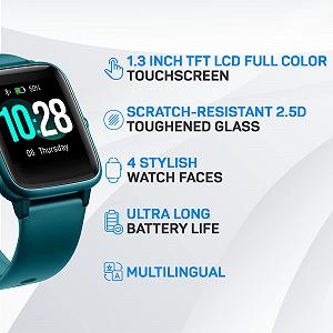 Смарт-годинник OCTANDRA Move VeryFitPro, монітор серцевого ритму, монітор сну, IP68, водонепроникний, фітнес-трекер активності, крокомір, спортивний годинник для бігу, для чоловіків та жінок (ID205L), зелений synthetic.ua - Фото 1