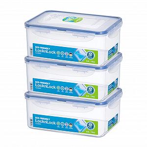 Контейнери для зберігання продуктів Lock&Lock Classic 2.3 L Набір із 3 шт. Прозорі - Фото 1
