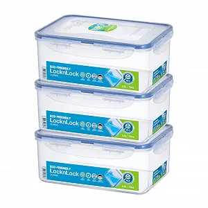 Контейнеры для хранения продуктов Lock&Lock Classic 2.3 L Набор из 3 шт. Прозрачные - Фото 1