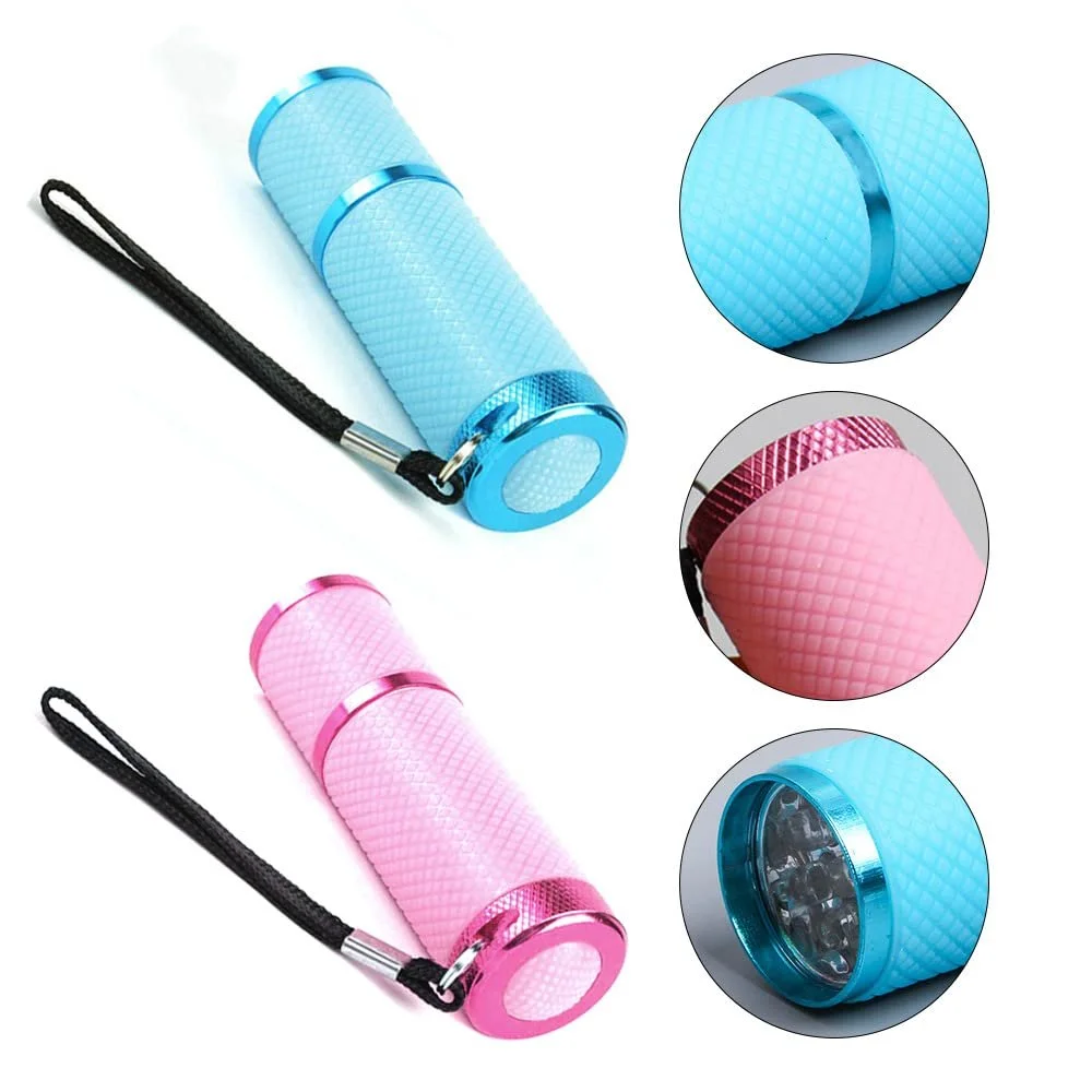 Міні LED ліхтарик 87 мм, 9 LED, різнокольоровий, 2 шт., фото №4 Міні LED ліхтарик 87 мм, 9 LED, різнокольоровий, 2 шт., фото №4