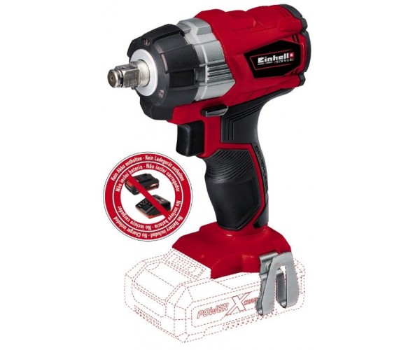 Einhell Гайкокрут ударний TP-CW 18 Li BL Solo акум PXC 18В 215 Нм безщітк квадрат 1.1 кг без АКБ і ЗП, фото №1
