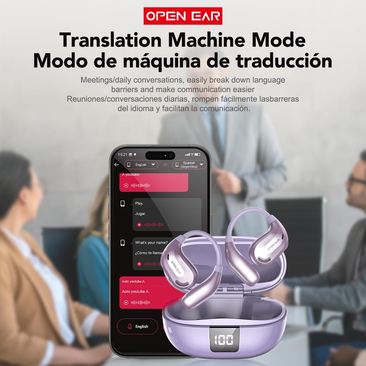 Навушники-перекладачі Ki XT66PRO З функцією перекладу в реальному часі, 135 мов, фото №3 Навушники-перекладачі Ki XT66PRO З функцією перекладу в реальному часі, 135 мов, фото №3