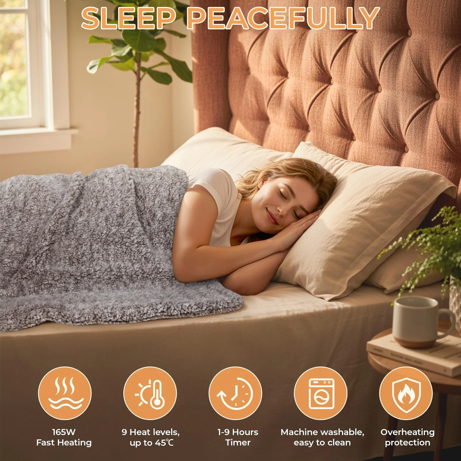 Електрична ковдра TLGREEN 130 x 180 см, колір не вказано, фото №2 Електрична ковдра TLGREEN 130 x 180 см, колір не вказано, фото №2