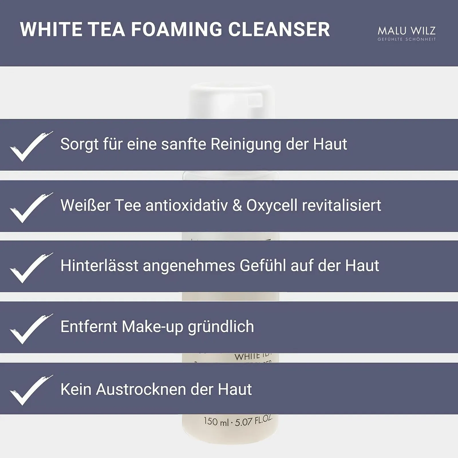 Пенка для умывания Malu Wilz White Tea 150 мл, фото №4