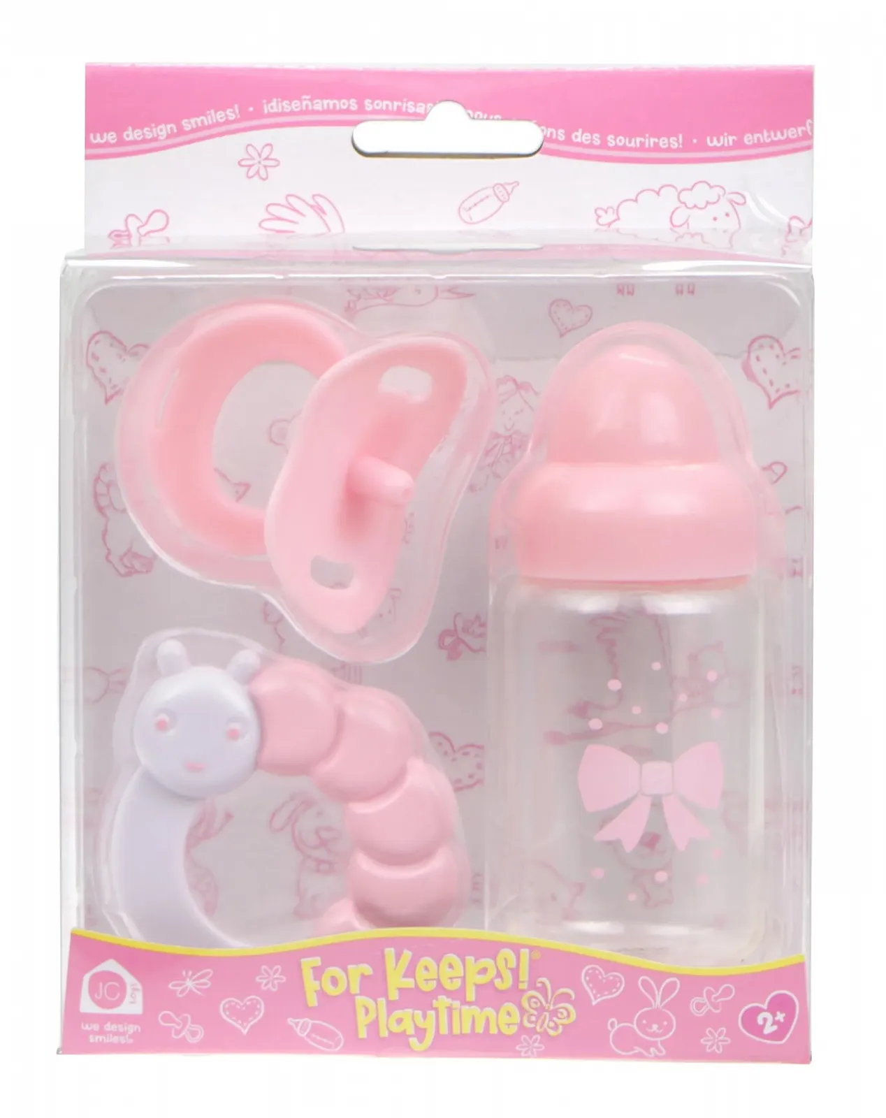 Игрушечные аксессуары JC Toys Biberon, Pacifier, Rattle Розовый, разноцветный (81061), фото №2 Игрушечные аксессуары JC Toys Biberon, Pacifier, Rattle Розовый, разноцветный (81061), фото №2