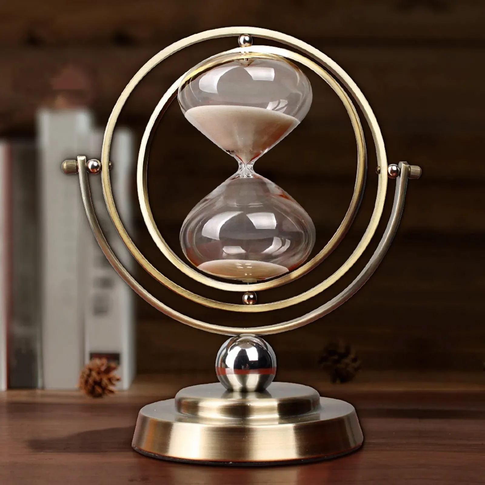 Пісочний годинник Vintage Metal Brass 60 хвилин 720° Чорний, фото №5