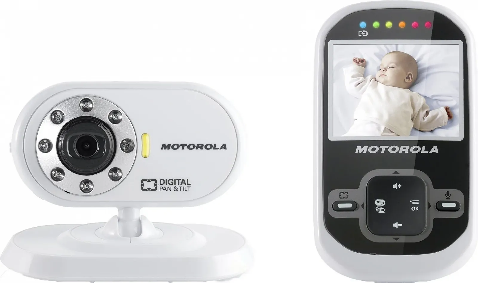 Відеоняня Motorola MBP26 2,4" дисплей біла/чорна, фото №1