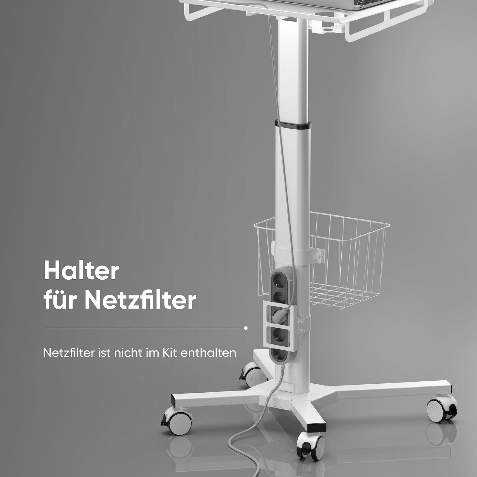 Столик для ноутбука на колесах ONKRON LMG30-W, белый, фото №6