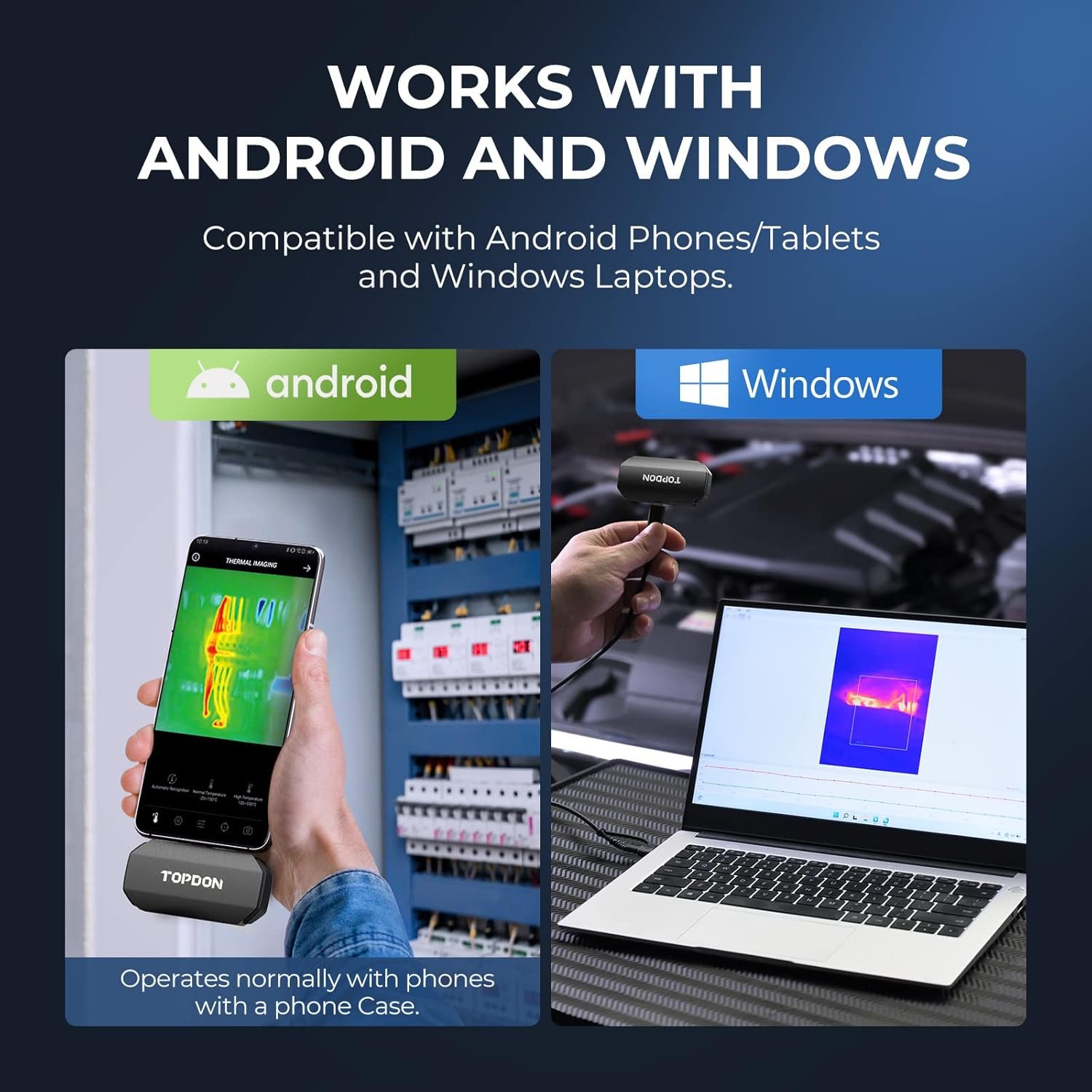 Тепловизионная камера TOPDON TC001 256 x 192 40mk 25Hz Серый, фото №6