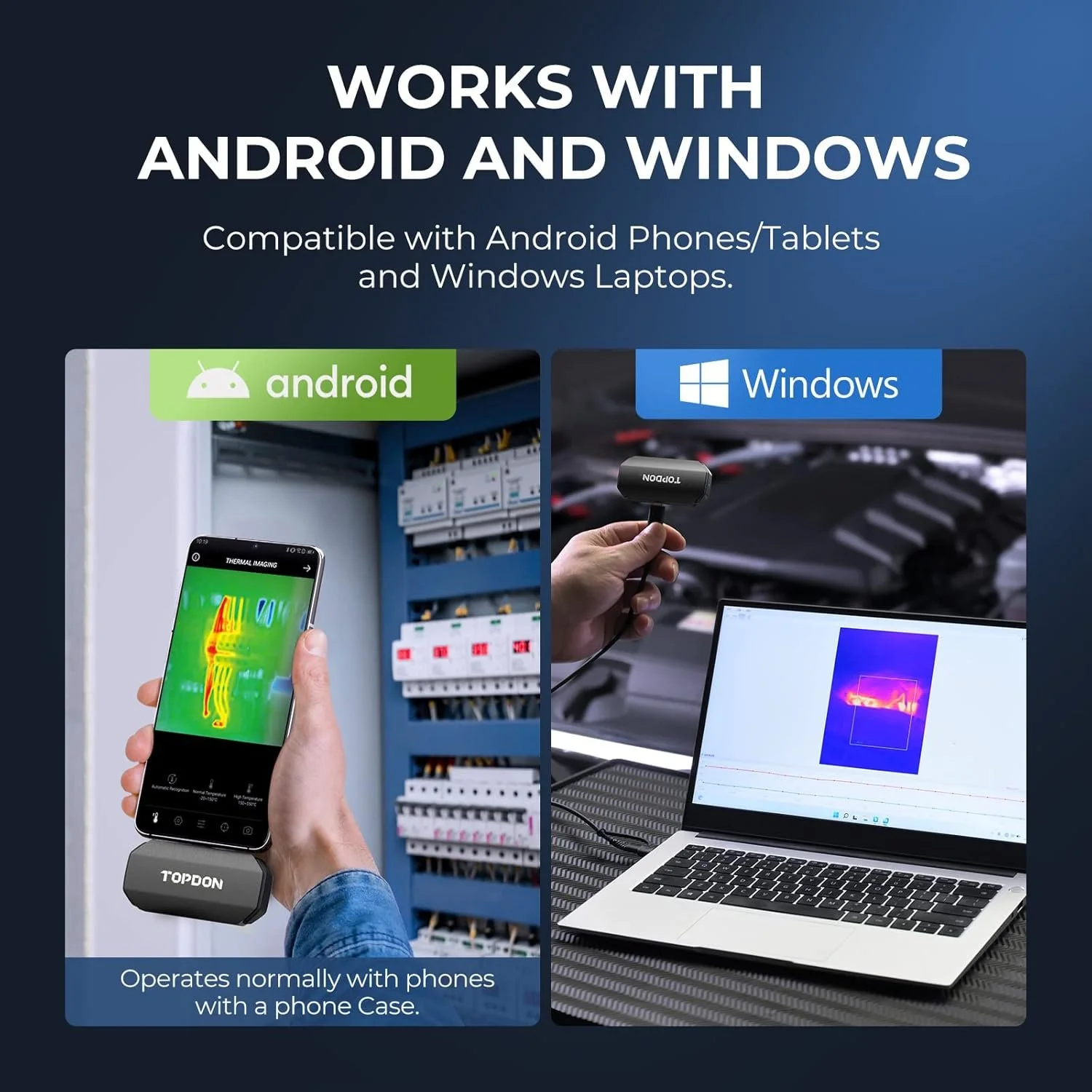 Тепловізійна камера TOPDON TC001 256 x 192 40mk 25Hz Сірий, фото №6 Тепловізійна камера TOPDON TC001 256 x 192 40mk 25Hz Сірий, фото №6