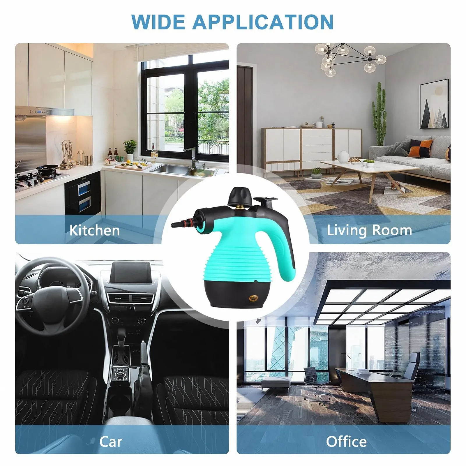 Ручний пароочисник Kavolet 1050 Вт 350 мл 9 аксесуарів, фото №4