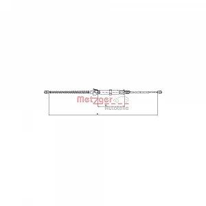 Трос стоянкового гальма METZGER 10.9034 для SKODA задній лівий, задній правий - Фото 1