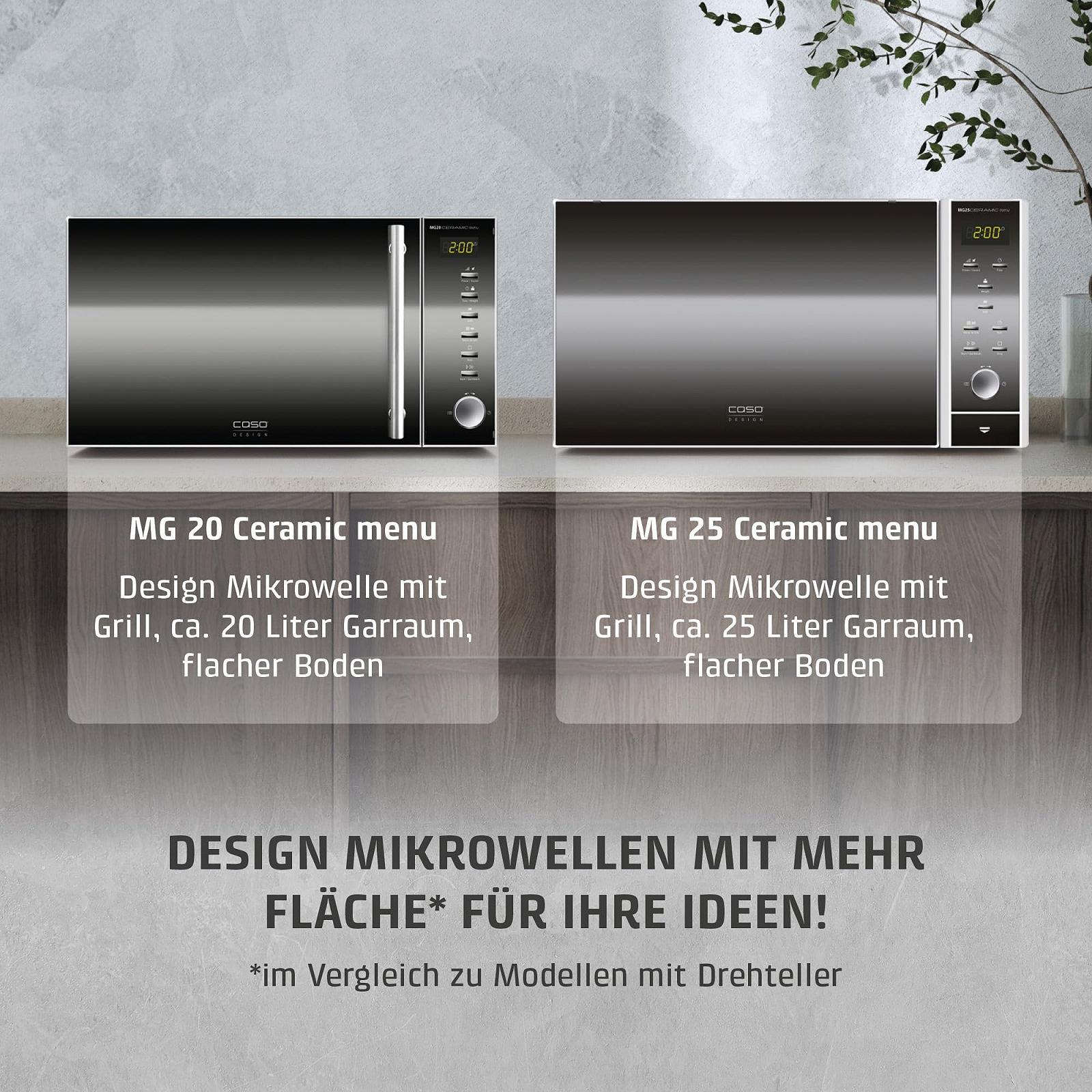 Мікрохвильова піч Caso MG Ceramic Menu 2in1 20 л 800 Вт / 1000 Вт, фото №9 Мікрохвильова піч Caso MG Ceramic Menu 2in1 20 л 800 Вт / 1000 Вт, фото №9