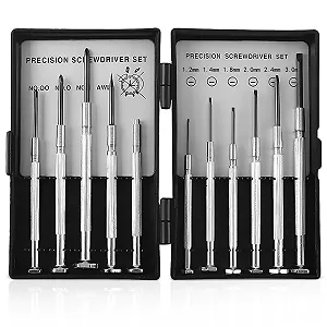 Набір прецизійних викруток 11 в 1 для ремонту окулярів та годинників магнітний - Фото 1