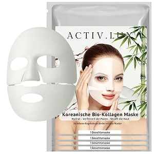 Кристаллическая маска для лица с коллагеном Korean | против морщин, антивозрастная, сужает поры и глубоко увлажняет | 4 маски - Фото 1
