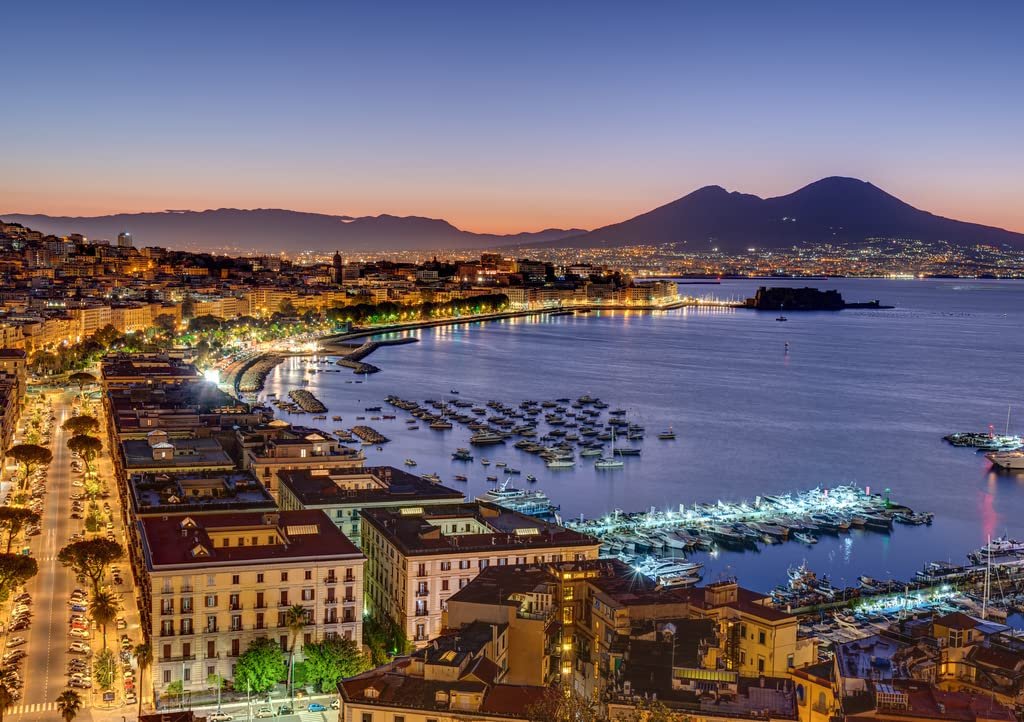 Пазл Lais Puzzle Неаполь и Везувий в Италии перед восходом солнца 1000 элементов, фото №3 Пазл Lais Puzzle Неаполь и Везувий в Италии перед восходом солнца 1000 элементов, фото №3