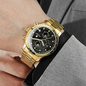 Годинник SAPPHERO Чоловічий Хронограф Аналоговий Кварцовий, 50м Водонепроникний synthetic.ua - Фото 1