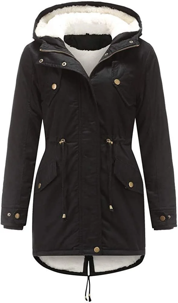 Женская зимняя куртка Denxahao с меховым стеганным капюшоном, фото №1 Женская зимняя куртка Denxahao с меховым стеганным капюшоном, фото №1