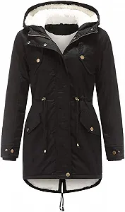 Жіноча зимова куртка Denxahao з хутряним капюшоном стьобана - Фото 1