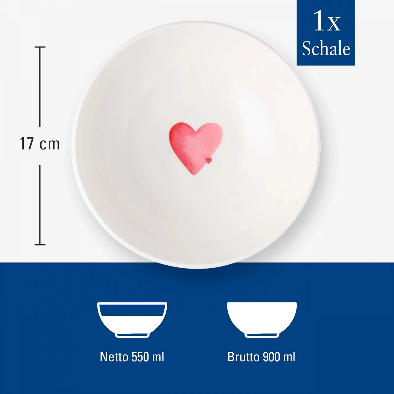 Миска для хлопьев Villeroy & Boch With Love White Sending Love, фарфор премиум-класса, фото №3 Миска для хлопьев Villeroy & Boch With Love White Sending Love, фарфор премиум-класса, фото №3