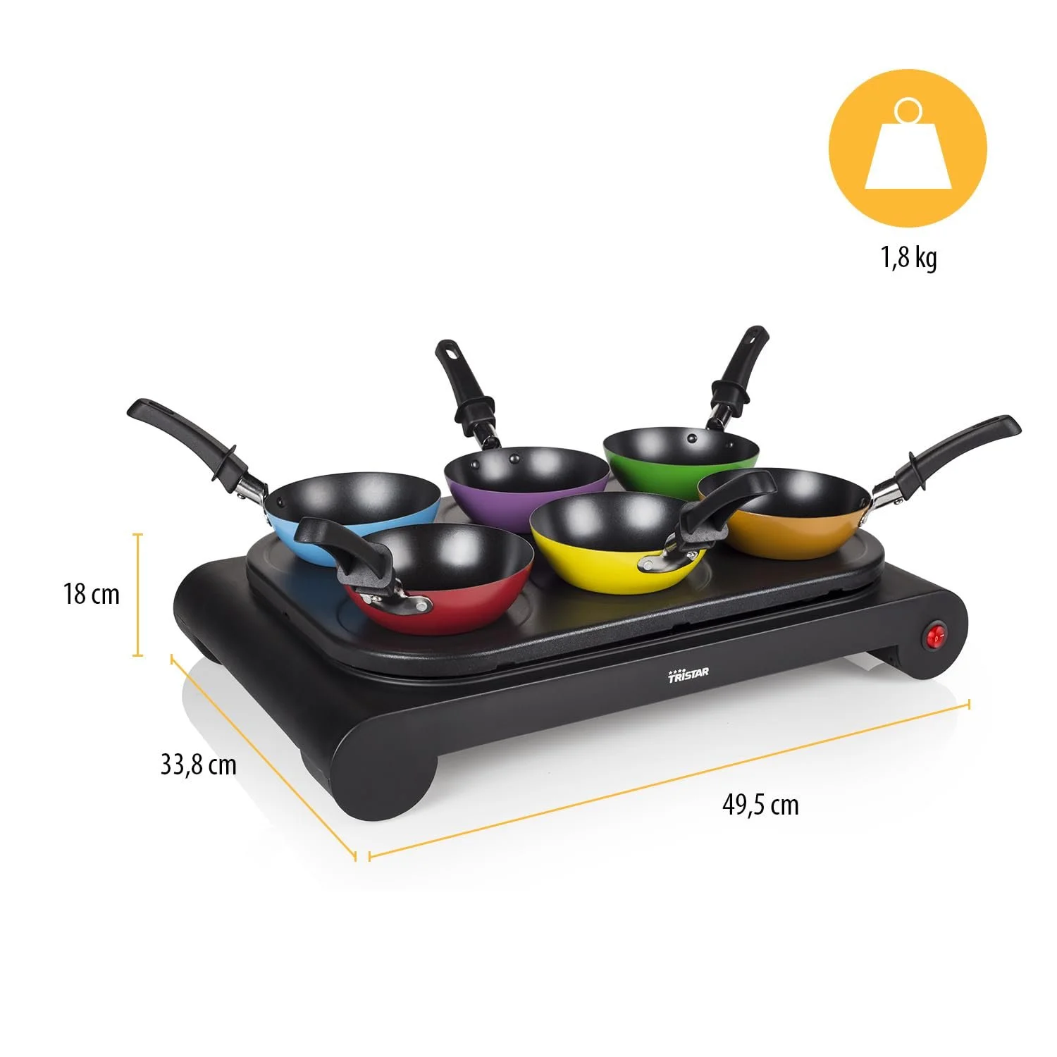 Набор для вока Tristar BP2827, 6 сковород для вока, фото №6