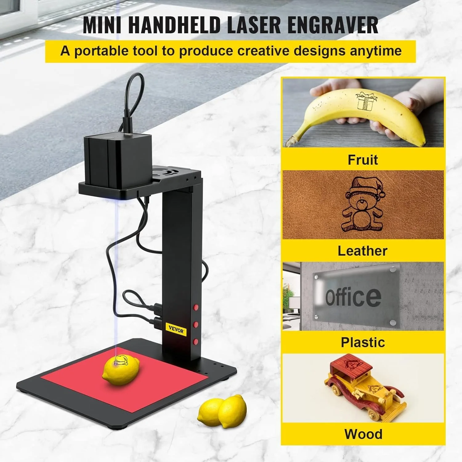 Міні-лазерний гравірувальний верстат VEVOR Type-C Bluetooth, фото №2