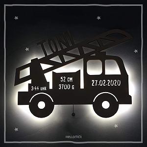 Ночник Лампа Lars the Fire Engine Светильник для детской комнаты Ночник для детей [Энергетический класс A+] synthetic.ua - Фото 1