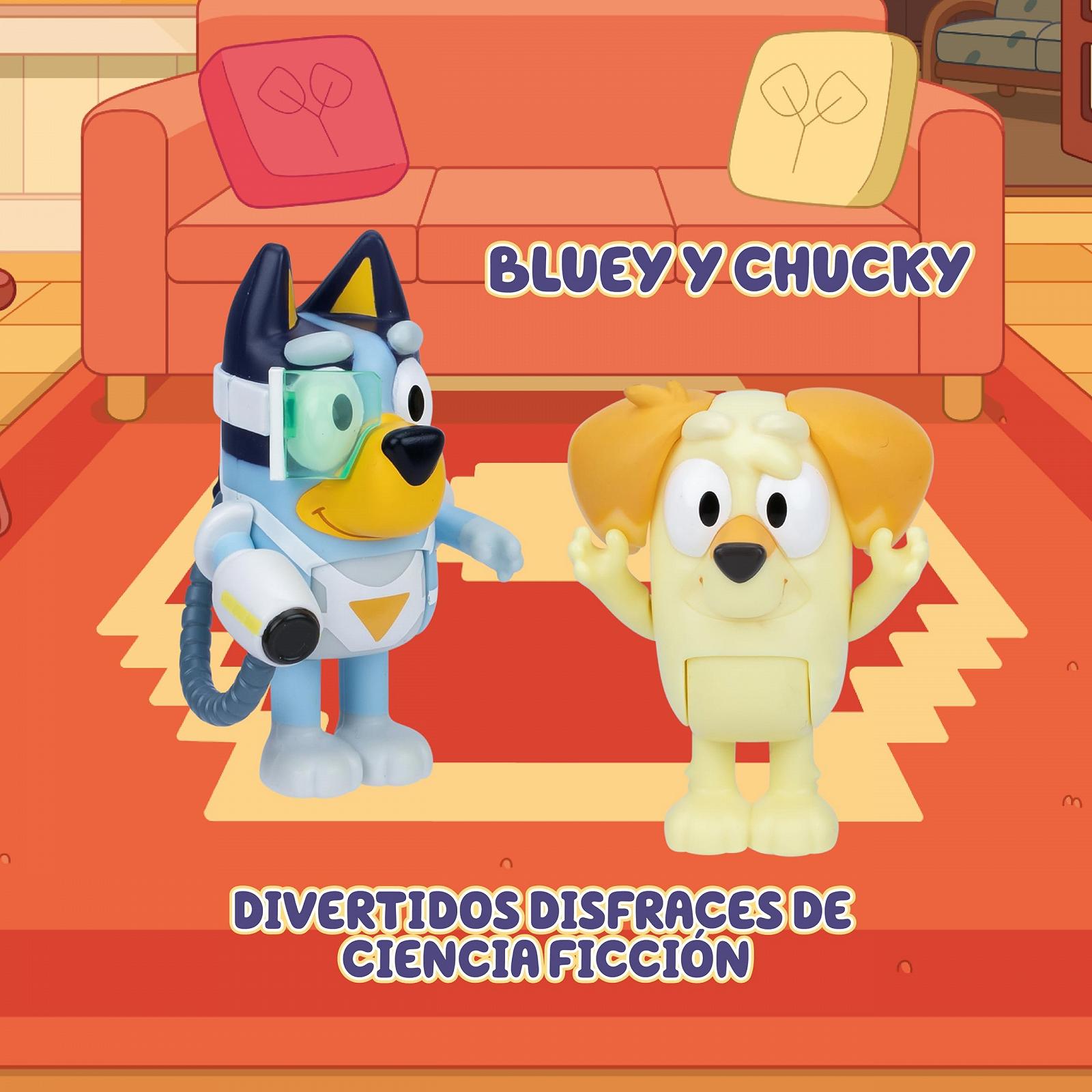 Фігурки Bluey, Набір з 2 сюрприз-бластерів, Рухомі фігурки, Друзі, Готові до пригод, Дитячі серійні ляльки, Ексклюзивна іграшка, фото №3