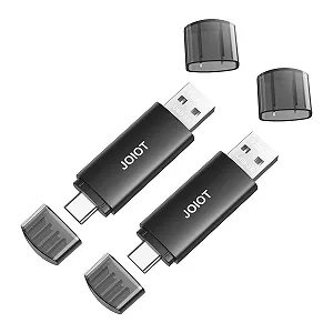 Набір USB-флеш-накопичувачів JOIOT 2-в-1 USB C 3.0 128 ГБ 2 шт Чорний - Фото 1