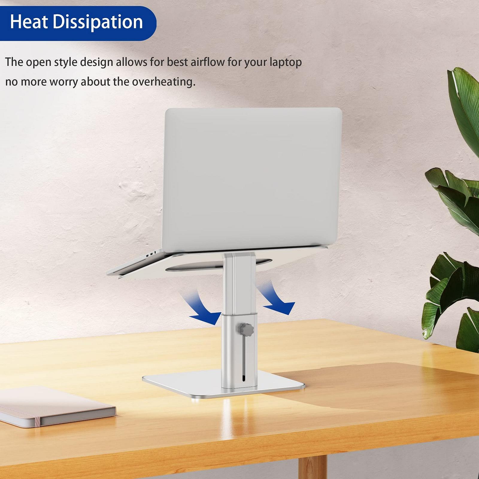 Подставка для ноутбука BESIGN LSX6N, регулируемая эргономичная подставка для ноутбука, совместимая с ноутбуками 10-15.6 дюймов, серебристая, фото №9 Подставка для ноутбука BESIGN LSX6N, регулируемая эргономичная подставка для ноутбука, совместимая с ноутбуками 10-15.6 дюймов, серебристая, фото №9